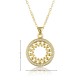 European and American fashion trend diamond-encrusted zircon versatile round pendant necklace, women's collarbone chain, simple style women's necklaces in stock European and American fashion trend diamond-encrusted zircon versatile round pendant necklace, women's collarbone chain, simple style women's necklaces in stock