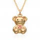 Douyin Internet celebrity live-streaming bestseller necklace, "Drip Oil Bear", light luxury, high-end, simple European and American style collarbone chain factory wholesale Douyin Internet celebrity live-streaming bestseller necklace, "Drip Oil Bear", light luxury, high-end, simple European and American style collarbone chain factory wholesale