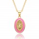 European and American cross-border religious oil-dripping pendant, oval-shaped women's jewelry, God Jesus, Virgin Mary necklace European and American cross-border religious oil-dripping pendant, oval-shaped women's jewelry, God Jesus, Virgin Mary necklace
