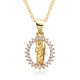European and American cross-border religious personality statue collarbone chain Zircon eco-friendly copper material pendant necklace copper plating 18kB181 European and American cross-border religious personality statue collarbone chain Zircon eco-friendly copper material pendant necklace copper plating 18kB181