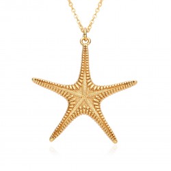 The cross-border best-selling Ocean series oil-dripping starfish pendant is a unique, fashionable, light luxury and niche design accessory necklace
