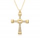 Korean version cross pendant simple necklace, women's necklace, export fashion crystal, European and American men's micro-set openwork necklace Korean version cross pendant simple necklace, women's necklace, export fashion crystal, European and American men's micro-set openwork necklace