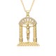 Cross-border exclusive personalized design micro-set zircon color fashionable light luxury trendy necklace, Death Scythe copper gold-plated Cross-border exclusive personalized design micro-set zircon color fashionable light luxury trendy necklace, Death Scythe copper gold-plated