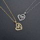Cross-border hot-selling personalized and fashionable heart-shaped diamond-shaped rose dragonfly butterfly pendant collarbone couple necklace Cross-border hot-selling personalized and fashionable heart-shaped diamond-shaped rose dragonfly butterfly pendant collarbone couple necklace