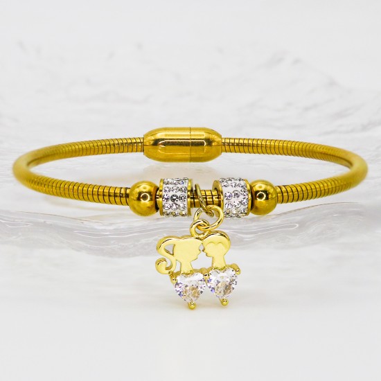 European and American design magnet attraction, full of diamonds, light luxury and high-end, stainless steel bracelets and bracelets for little boys and girls European and American design magnet attraction, full of diamonds, light luxury and high-end, stainless steel bracelets and bracelets for little boys and girls