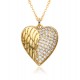 A cross-border bestseller with a niche and light luxury style, this 18K gold-plated copper pendant necklace with slightly zircon pearl inlays and hollow heart designs A cross-border bestseller with a niche and light luxury style, this 18K gold-plated copper pendant necklace with slightly zircon pearl inlays and hollow heart designs