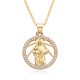 This European and American copper-plated 18K gold zircon Virgin Mary geometric pendant necklace is a new and unique female niche accessory This European and American copper-plated 18K gold zircon Virgin Mary geometric pendant necklace is a new and unique female niche accessory