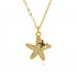 The cross-border best-selling Zircon Ocean Beach series fashionable party light luxury copper-plated 18K real gold niche design necklace