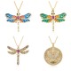 New women's fashion accessories: copper micro-inlaid colored zircon pendant, dragonfly luxurious design necklace, elegant collarbone chain New women's fashion accessories: copper micro-inlaid colored zircon pendant, dragonfly luxurious design necklace, elegant collarbone chain