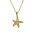 Starfish diamond-encrusted necklace, light luxury, niche, exquisite and simple style, golden female ins, trendy and niche design, collarbone chain