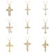 The new copper-gold-plated cross necklace features a niche, fashionable and trendy design. It is a pendant for lovers and a Christmas gift The new copper-gold-plated cross necklace features a niche, fashionable and trendy design. It is a pendant for lovers and a Christmas gift