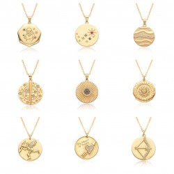 European and American niche design: Cupid's Arrow round necklace, female Instagram Little angel diamond-encrusted pendant, chain
