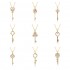 18k gold color-preserving heart key necklace, female ins collarbone chain, Korean version crystal zircon pendant necklace