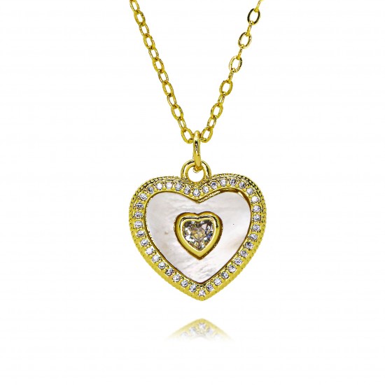 Cross-border Amazon hollow heart-shaped pearl necklace for women, simple Korean style, high-end design sense, heart-shaped pendant, collarbone chain Cross-border Amazon hollow heart-shaped pearl necklace for women, simple Korean style, high-end design sense, heart-shaped pendant, collarbone chain