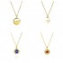 Cute oil-dripping Planet five-pointed star pendant necklace, diamond-set 18K gold-plated, simple cross-border new zirconia