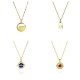 Cute oil-dripping Planet five-pointed star pendant necklace, diamond-set 18K gold-plated, simple cross-border new zirconia Cute oil-dripping Planet five-pointed star pendant necklace, diamond-set 18K gold-plated, simple cross-border new zirconia