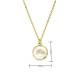 Cross-border European and American copper gold-plated colored shell letter necklace for women's trade, 18K gold oil-dropped 11-digit pendant Cross-border European and American copper gold-plated colored shell letter necklace for women's trade, 18K gold oil-dropped 11-digit pendant