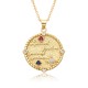 European and American cross-border Amazon bestsellers: Round brand collarbone chain, colored zircon eye pendant, Life tree necklace European and American cross-border Amazon bestsellers: Round brand collarbone chain, colored zircon eye pendant, Life tree necklace