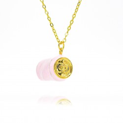 A fashionable necklace in the shape of an oil drip cup from Europe and America, a trendy collarbone chain with a light luxury and high-end feel