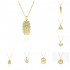 Xiyin is selling a zircon pendant necklace of a European and American cross-border religious statue with a collarbone chain and a goddess of God, plated with 18k gold