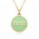 European and American Instagram niche Double 11 copper electroplated 18K gold oil drip pendant 11:11 11:11 Personalized necklace European and American Instagram niche Double 11 copper electroplated 18K gold oil drip pendant 11:11 11:11 Personalized necklace
