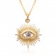 Amazon cross-border trendy jewelry: New Devil's Eye micro-set zircon pendant 18k Collarbone necklace in stock for consignment Amazon cross-border trendy jewelry: New Devil's Eye micro-set zircon pendant 18k Collarbone necklace in stock for consignment