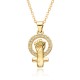 18K copper gold-plated slightly set zircon finger-shaped pendant, orchid finger pendant, DIY fashionable commuting necklace 18K copper gold-plated slightly set zircon finger-shaped pendant, orchid finger pendant, DIY fashionable commuting necklace