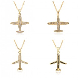 New European and American products in the style of Instagram, Amazon's best-selling fashion and individuality, 18k aircraft and aircraft women's pendant necklaces, consignment