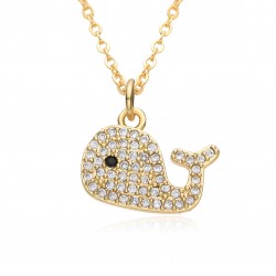 European and American fashion popular women 's accessories HIP-HOP personality whale pendant Retro necklace accessory gift necklace