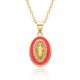 European and American cross-border religious oil-dripping pendant, oval-shaped women's jewelry, God Jesus, Virgin Mary necklace European and American cross-border religious oil-dripping pendant, oval-shaped women's jewelry, God Jesus, Virgin Mary necklace