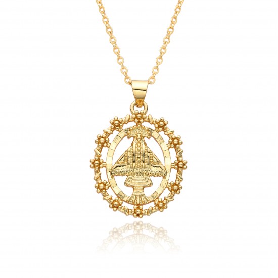 European and American fashion cross-border religious copper slightly set zircon pendant women's accessory, Catholic Virgin Mary necklace A078 European and American fashion cross-border religious copper slightly set zircon pendant women's accessory, Catholic Virgin Mary necklace A078