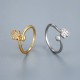 The lucky four-leaf clover diamond-encrusted zircon CZ ring for women in Europe and America is simple, light and luxurious, with a unique and sweet opening design The lucky four-leaf clover diamond-encrusted zircon CZ ring for women in Europe and America is simple, light and luxurious, with a unique and sweet opening design