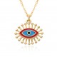 The manufacturer has approved the Devil's Eye Turkish blue Eye slightly set pendant necklace and a simple copper-plated real gold necklace accessory The manufacturer has approved the Devil's Eye Turkish blue Eye slightly set pendant necklace and a simple copper-plated real gold necklace accessory