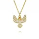 European and American cross-border religious personality cartoon idol collarbone chain oil-dripping God pendant necklace copper plated with 18k real gold European and American cross-border religious personality cartoon idol collarbone chain oil-dripping God pendant necklace copper plated with 18k real gold