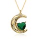 The new European and American ethnic style slightly set zircon sun and moon necklace pendant features a light luxury and niche design with a cold collarbone chain The new European and American ethnic style slightly set zircon sun and moon necklace pendant features a light luxury and niche design with a cold collarbone chain