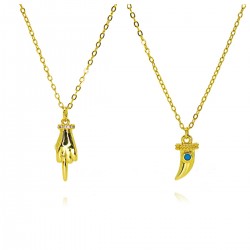 A niche design of cross-border accessories from Europe and America, a turquoise crescent necklace for women, a pure silver simple and fashionable zircon collarbone chain