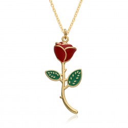 New European and American products in the ins style, popular on Amazon, fashionable and individual Rose women's 18k pendant necklace hair styling