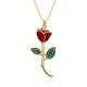 New European and American products in the ins style, popular on Amazon, fashionable and individual Rose women's 18k pendant necklace hair styling New European and American products in the ins style, popular on Amazon, fashionable and individual Rose women's 18k pendant necklace hair styling