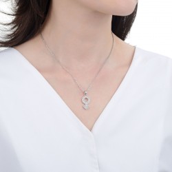 Cross-border jewelry light luxury hip-hop style male symbol pendant necklace set with zircon CZ full diamond collarbone chain necklace in stock