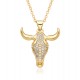 New European and American products in the ins style are selling well on Amazon, featuring fashionable and unique 18k pendant necklaces with bull heads and bulls for women New European and American products in the ins style are selling well on Amazon, featuring fashionable and unique 18k pendant necklaces with bull heads and bulls for women
